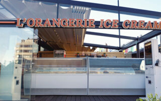 Le stand de glaces artisanales de L'Orangerie